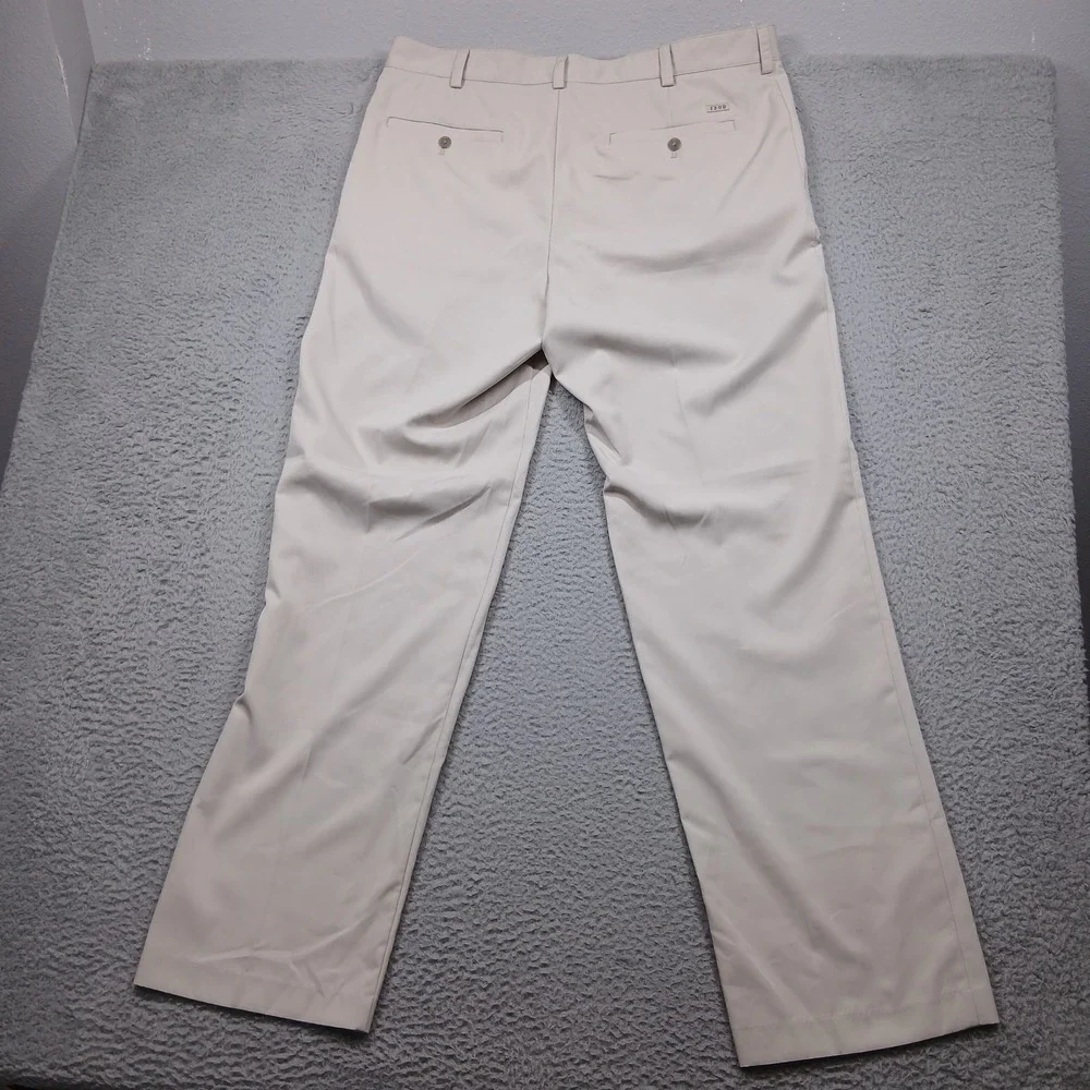 IZOD Golf Pants Men's‎ 38x34 Beige Performance Flat Front